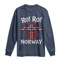 Ro Ro Norwegian Viking Blood Skull Norway Flag Pride Long Sleeve Shirt