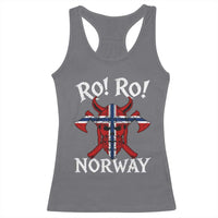Ro Ro Norwegian Viking Blood Skull Norway Flag Pride Racerback Tank Top