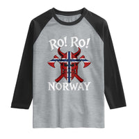 Ro Ro Norwegian Viking Blood Skull Norway Flag Pride Raglan Shirt