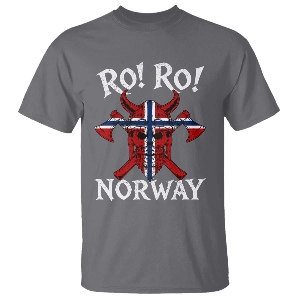 Ro Ro Norwegian Viking Blood Skull Norway Flag Pride T Shirt