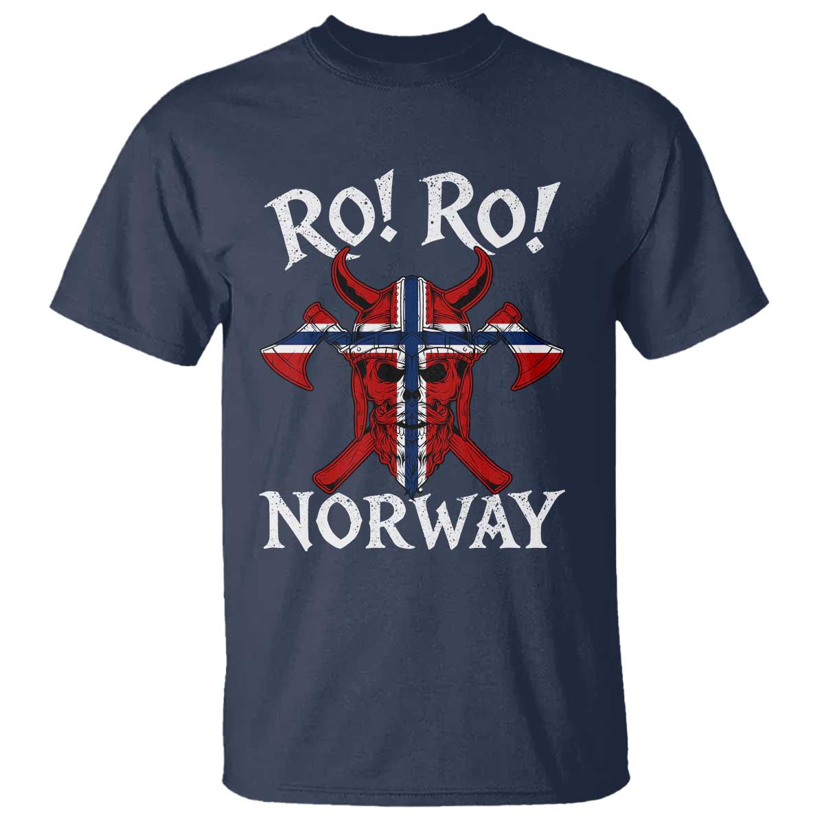 Ro Ro Norwegian Viking Blood Skull Norway Flag Pride T Shirt