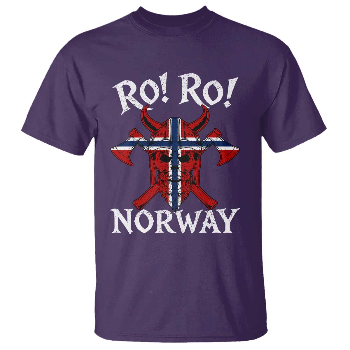 Ro Ro Norwegian Viking Blood Skull Norway Flag Pride T Shirt