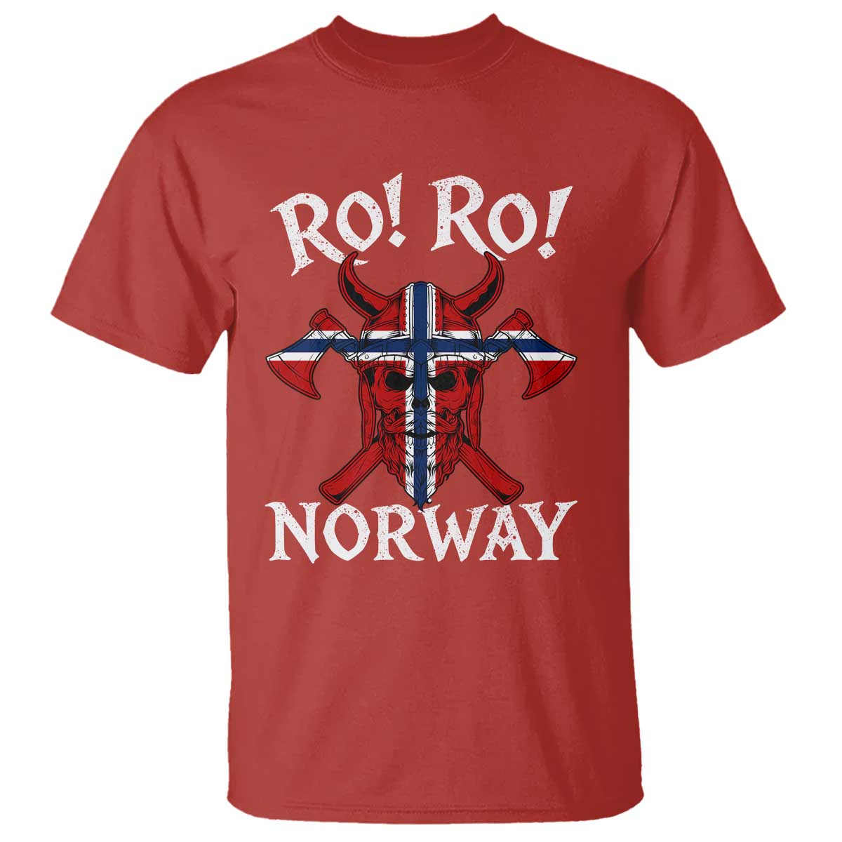 Ro Ro Norwegian Viking Blood Skull Norway Flag Pride T Shirt