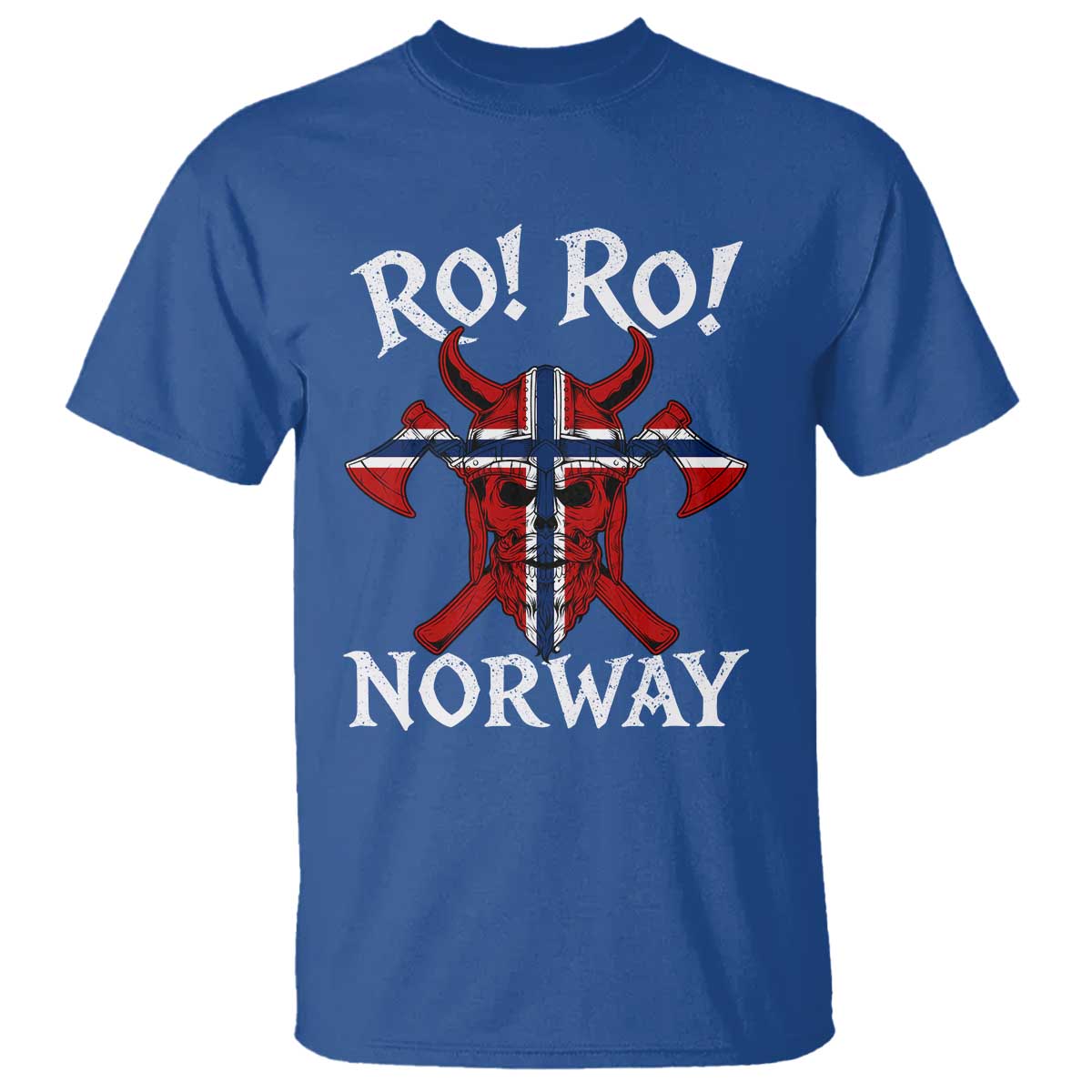 Ro Ro Norwegian Viking Blood Skull Norway Flag Pride T Shirt