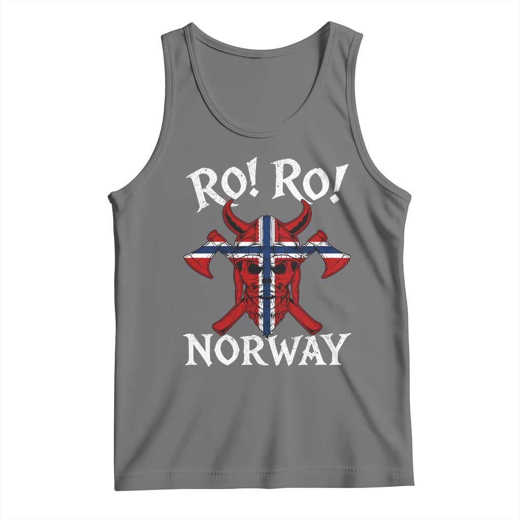 Ro Ro Norwegian Viking Blood Skull Norway Flag Pride Tank Top