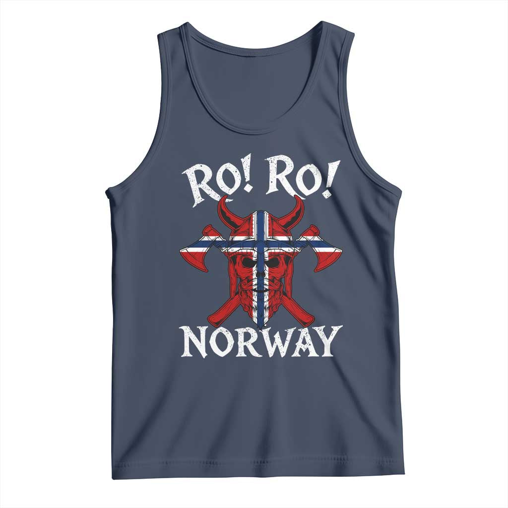 Ro Ro Norwegian Viking Blood Skull Norway Flag Pride Tank Top
