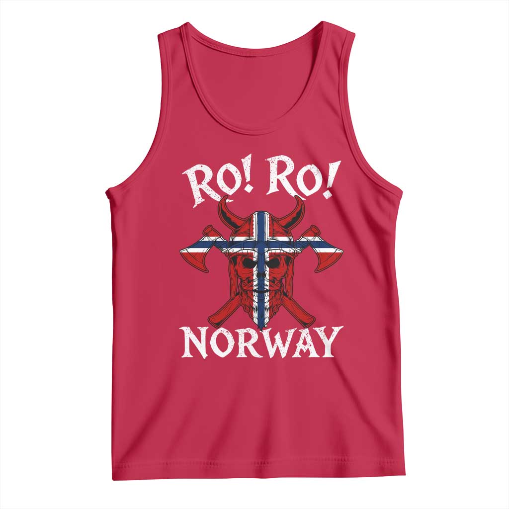 Ro Ro Norwegian Viking Blood Skull Norway Flag Pride Tank Top