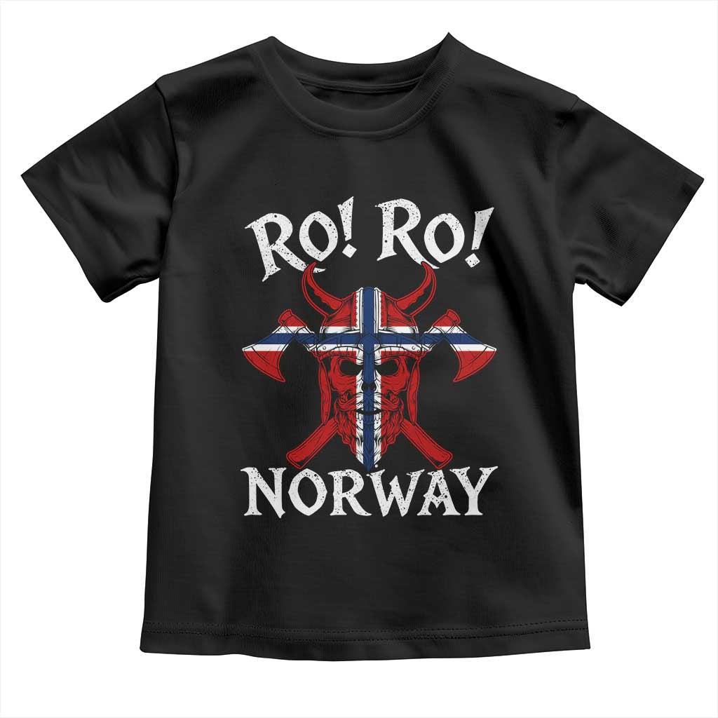 Ro Ro Norwegian Viking Blood Skull Norway Flag Pride Toddler T Shirt