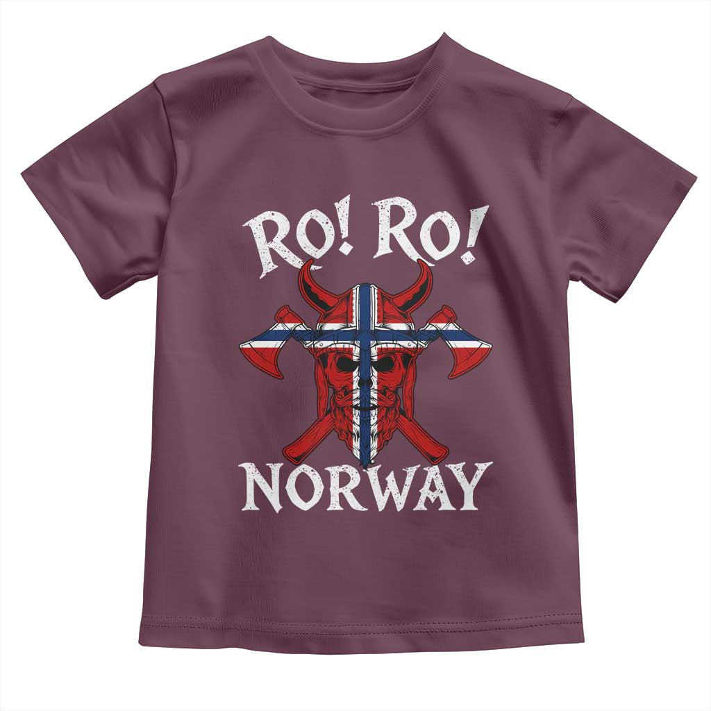 Ro Ro Norwegian Viking Blood Skull Norway Flag Pride Toddler T Shirt
