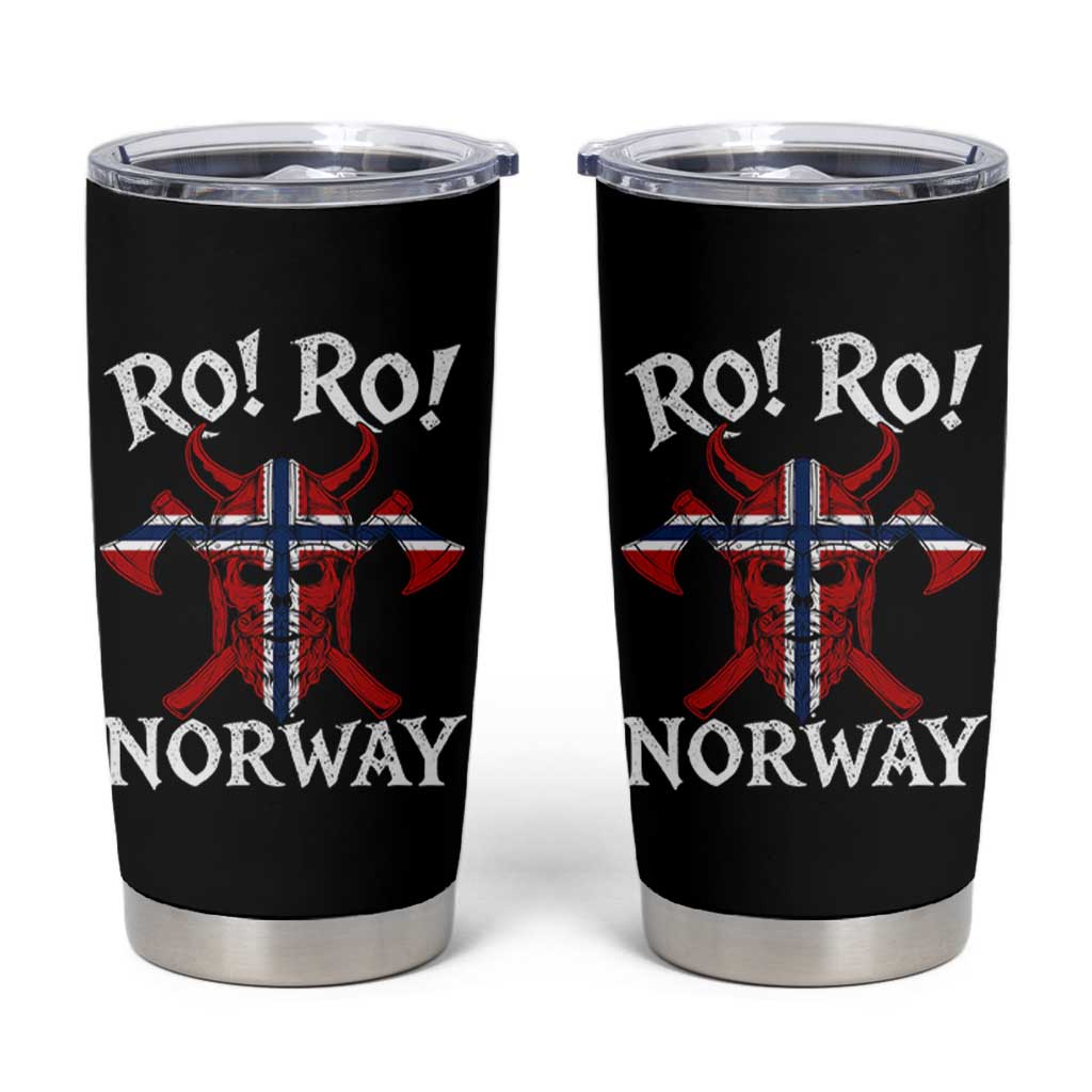 Ro Ro Norwegian Viking Blood Skull Norway Flag Pride Tumbler Cup