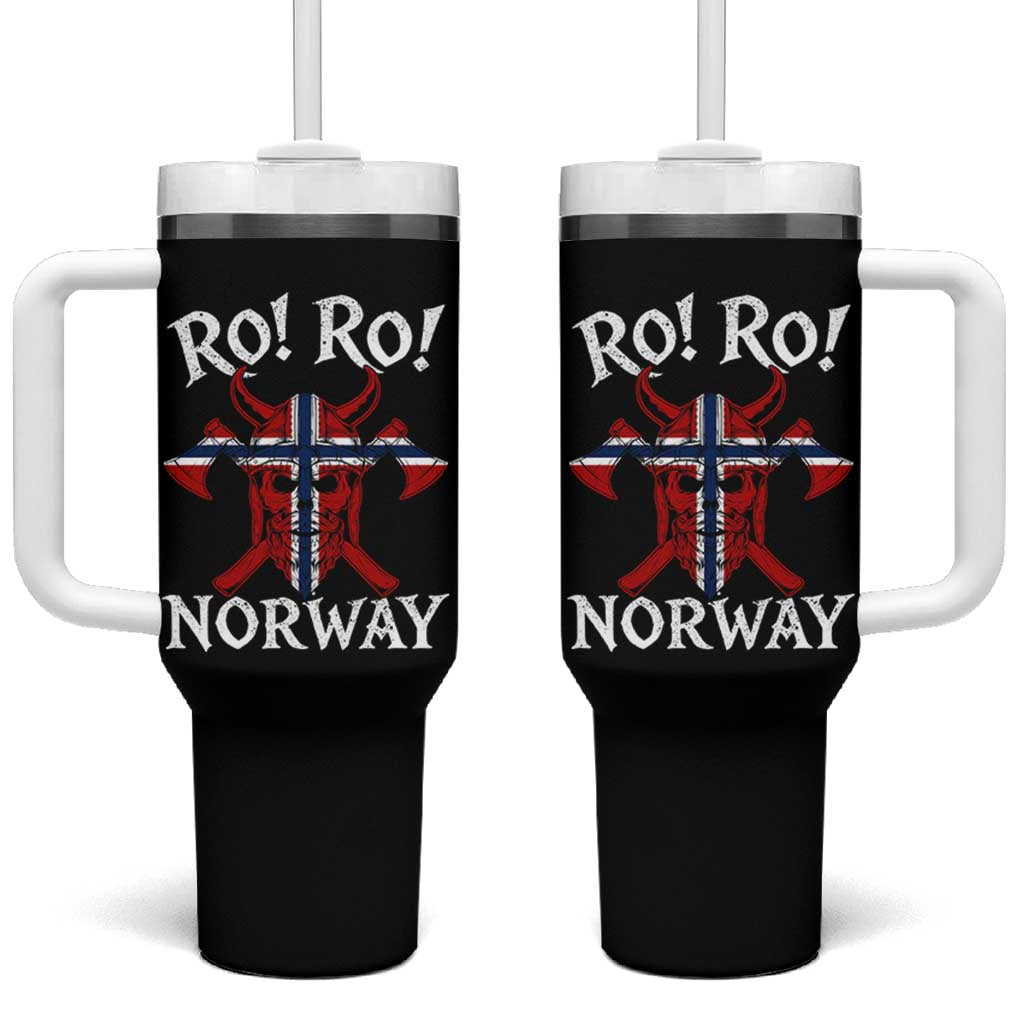 Ro Ro Norwegian Viking Blood Skull Norway Flag Pride Tumbler With Handle