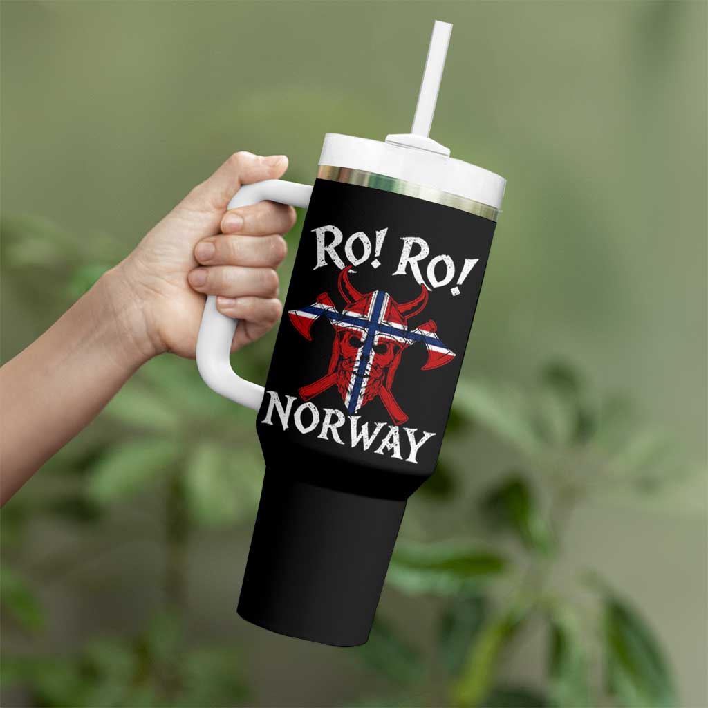 Ro Ro Norwegian Viking Blood Skull Norway Flag Pride Tumbler With Handle