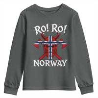 Ro Ro Norwegian Viking Blood Skull Norway Flag Pride Youth Sweatshirt