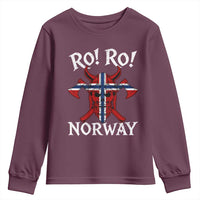 Ro Ro Norwegian Viking Blood Skull Norway Flag Pride Youth Sweatshirt
