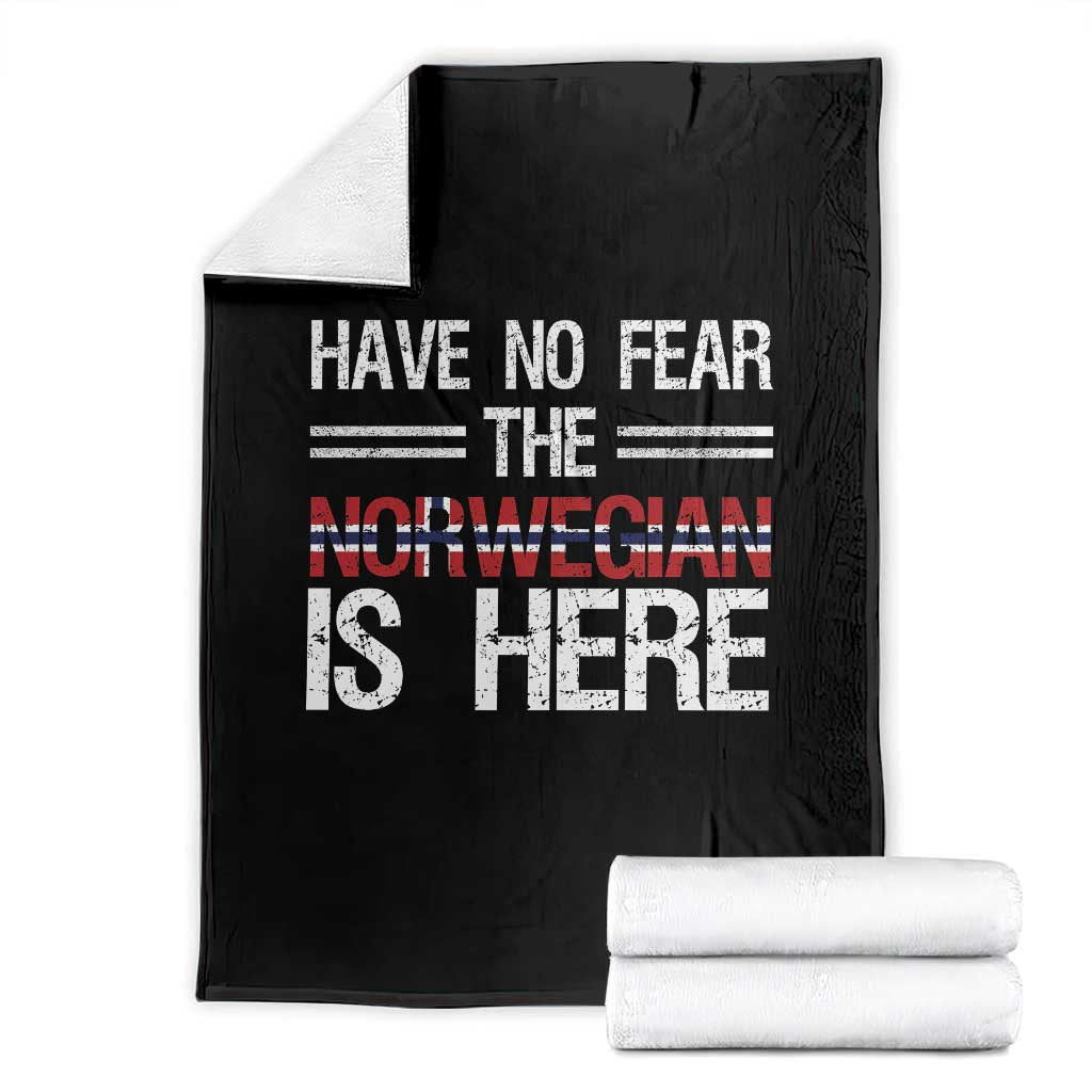 Have No Fear The Norwegian is Here Throw Blanket Funny Norway Herriatge Gift