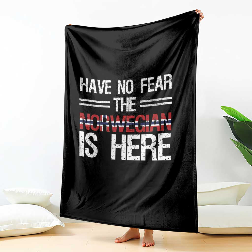 Have No Fear The Norwegian is Here Throw Blanket Funny Norway Herriatge Gift