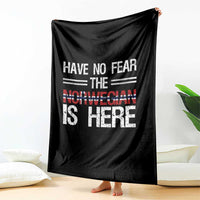Have No Fear The Norwegian is Here Throw Blanket Funny Norway Herriatge Gift