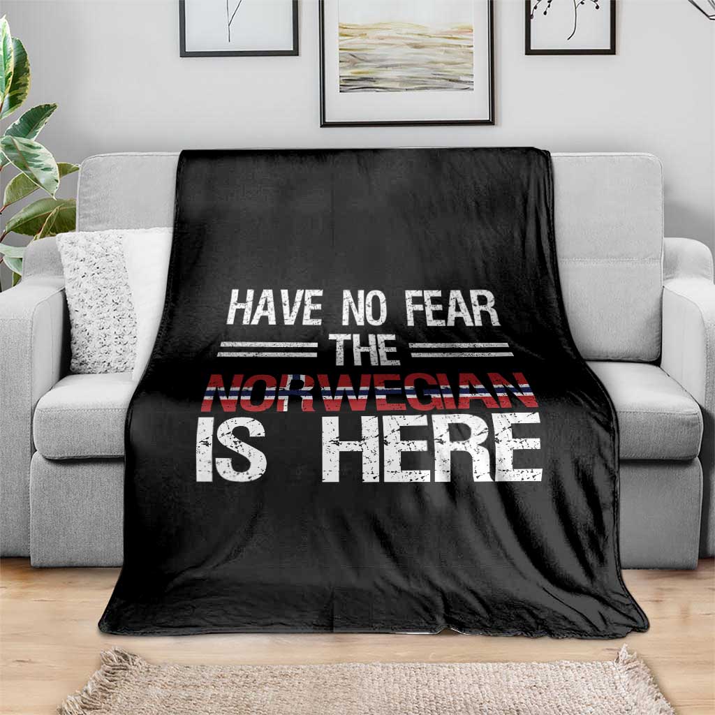 Have No Fear The Norwegian is Here Throw Blanket Funny Norway Herriatge Gift
