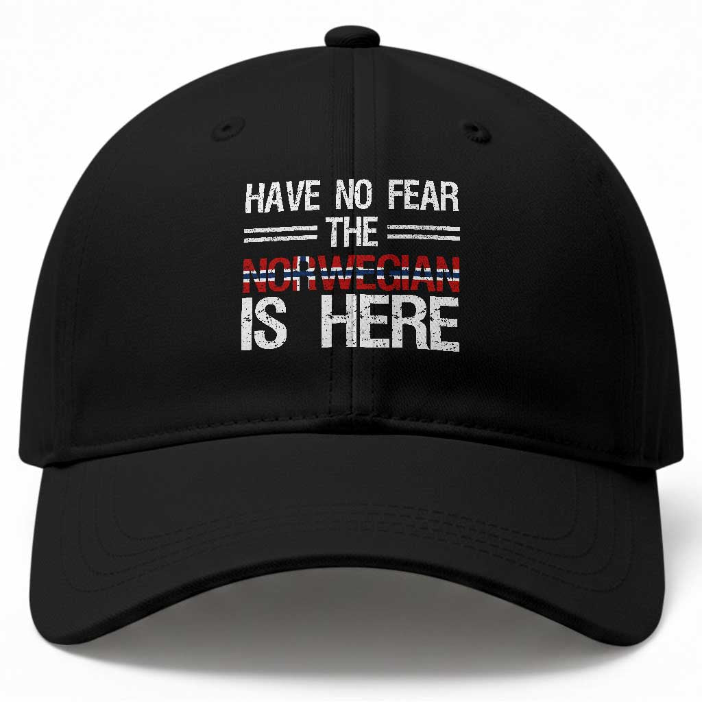 Have No Fear The Norwegian is Here Baseball Cap Funny Norway Herriatge Gift