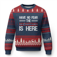 Have No Fear The Norwegian is Here Ugly Christmas Sweater Funny Norway Herriatge Gift