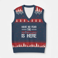Have No Fear The Norwegian is Here V-Neck Knit Sweater Vest Funny Norway Herriatge Gift