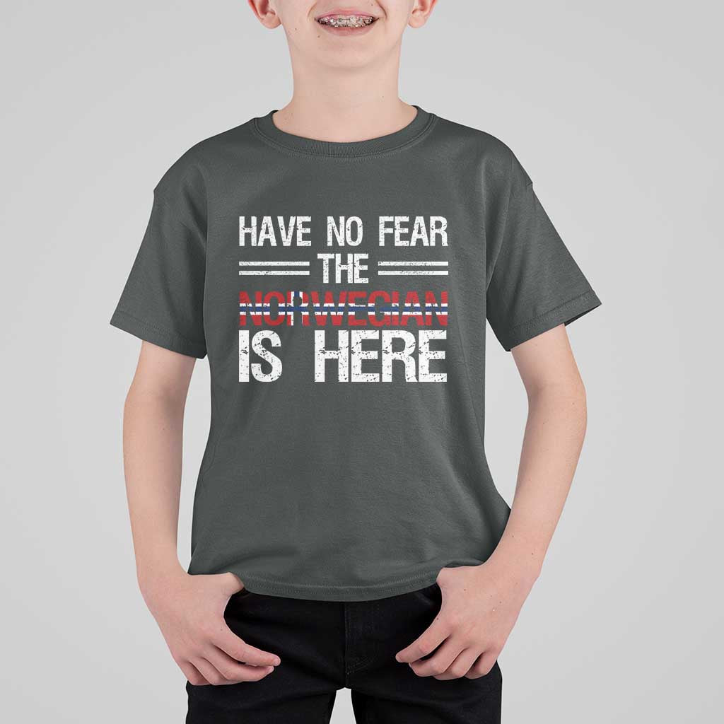 Have No Fear The Norwegian is Here T Shirt For Kid Funny Norway Herriatge Gift