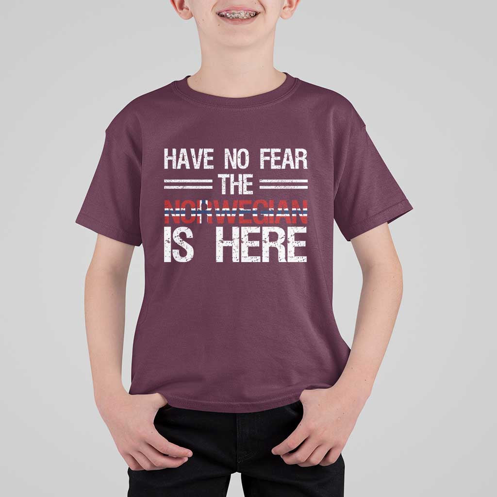 Have No Fear The Norwegian is Here T Shirt For Kid Funny Norway Herriatge Gift