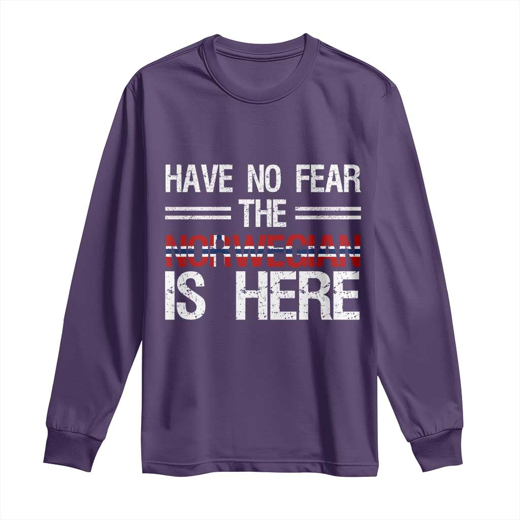 Have No Fear The Norwegian is Here Long Sleeve Shirt Funny Norway Herriatge Gift