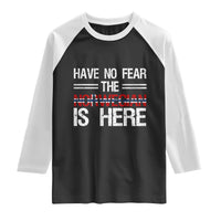 Have No Fear The Norwegian is Here Raglan Shirt Funny Norway Herriatge Gift