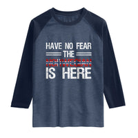Have No Fear The Norwegian is Here Raglan Shirt Funny Norway Herriatge Gift