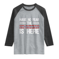 Have No Fear The Norwegian is Here Raglan Shirt Funny Norway Herriatge Gift