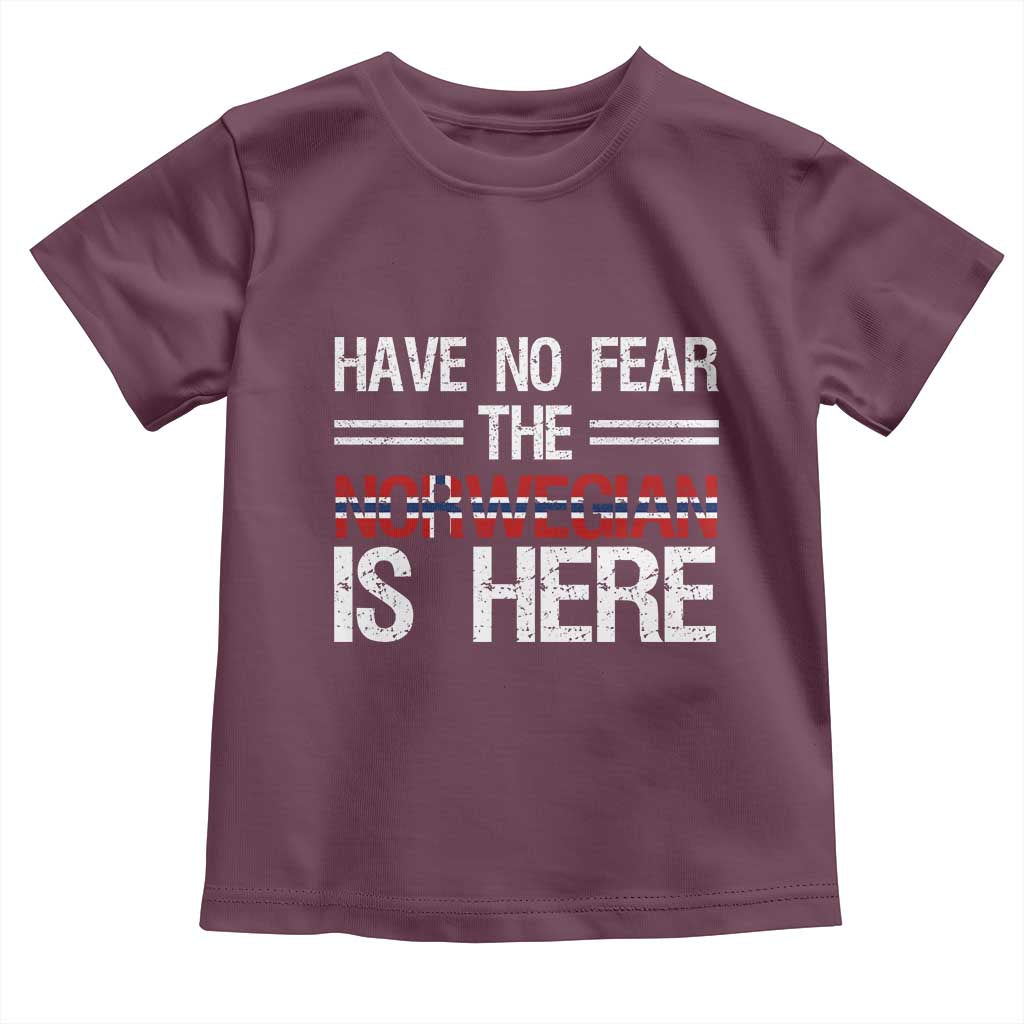 Have No Fear The Norwegian is Here Toddler T Shirt Funny Norway Herriatge Gift