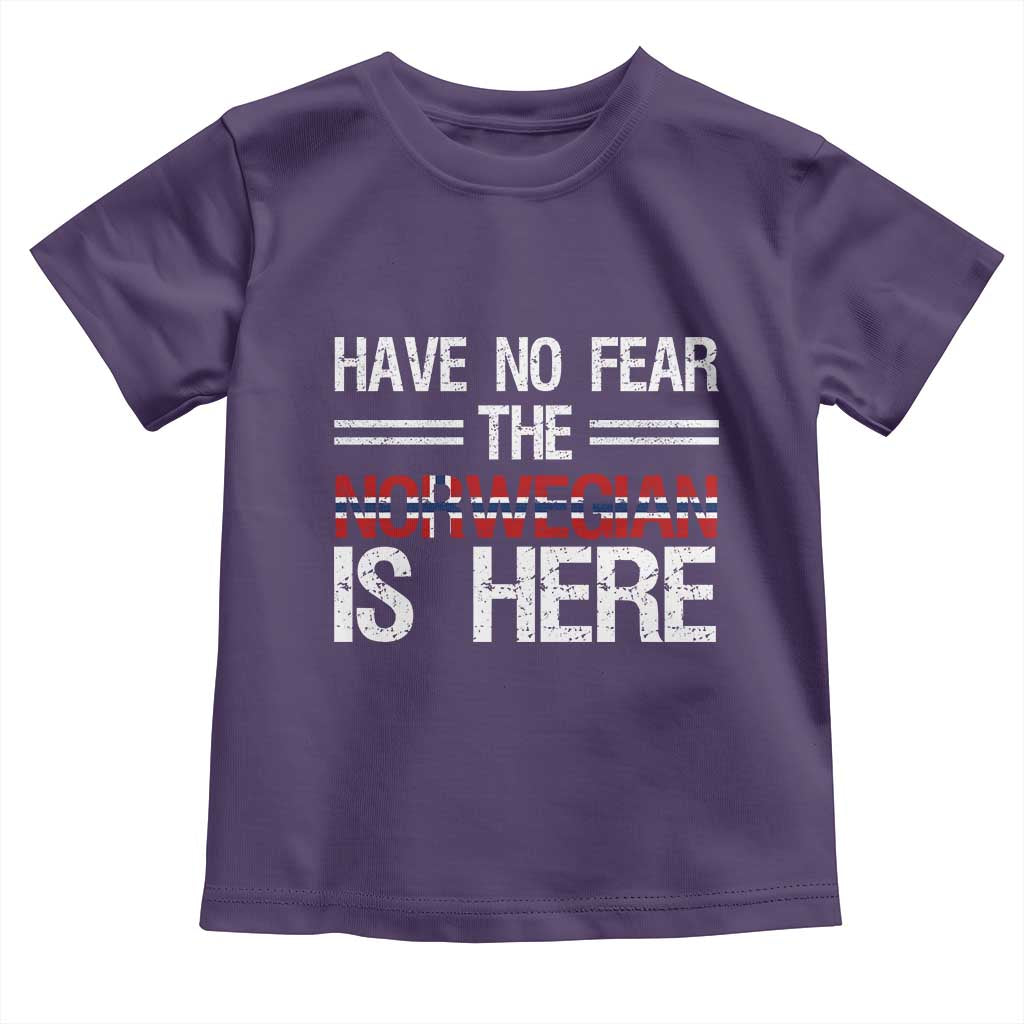 Have No Fear The Norwegian is Here Toddler T Shirt Funny Norway Herriatge Gift