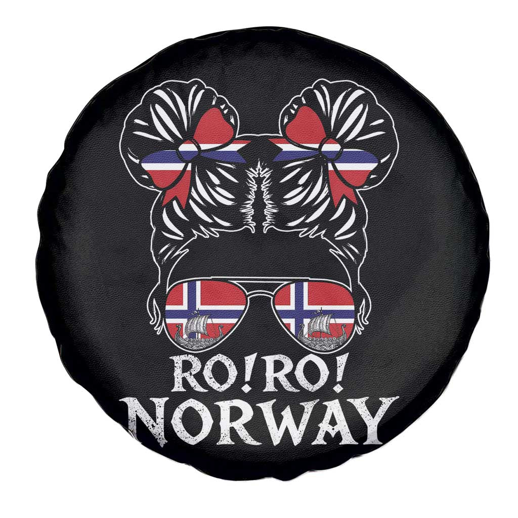 Ro Ro Norwegian Viking Ship Messy Bun Girl Spare Tire Cover