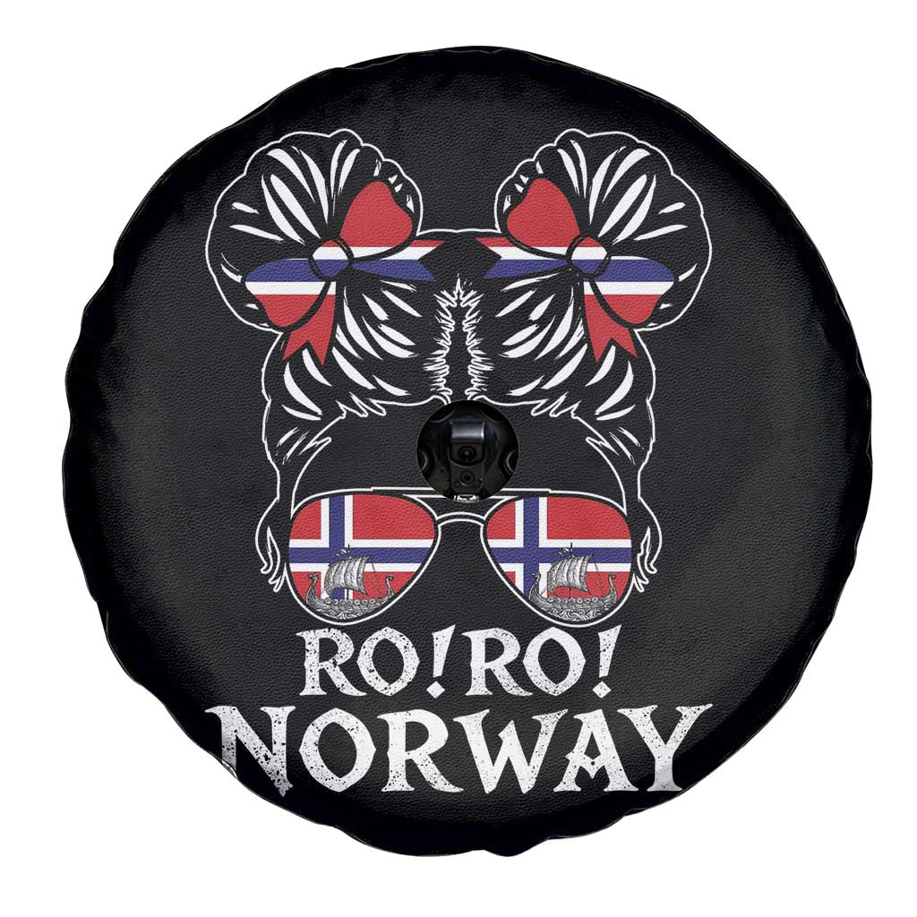 Ro Ro Norwegian Viking Ship Messy Bun Girl Spare Tire Cover