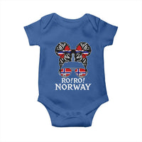 Ro Ro Norwegian Viking Ship Messy Bun Girl Baby Onesie