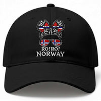 Ro Ro Norwegian Viking Ship Messy Bun Girl Baseball Cap