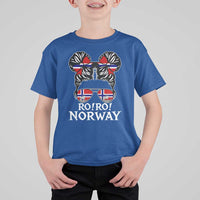 Ro Ro Norwegian Viking Ship Messy Bun Girl T Shirt For Kid