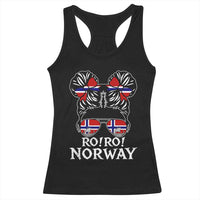 Ro Ro Norwegian Viking Ship Messy Bun Girl Racerback Tank Top