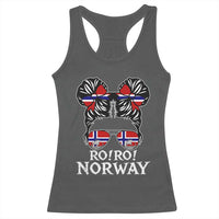 Ro Ro Norwegian Viking Ship Messy Bun Girl Racerback Tank Top