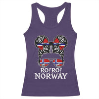 Ro Ro Norwegian Viking Ship Messy Bun Girl Racerback Tank Top