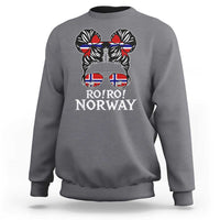 Ro Ro Norwegian Viking Ship Messy Bun Girl Sweatshirt