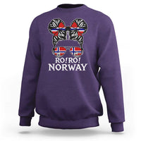 Ro Ro Norwegian Viking Ship Messy Bun Girl Sweatshirt