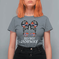 Ro Ro Norwegian Viking Ship Messy Bun Girl T Shirt For Women