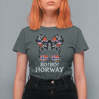 Ro Ro Norwegian Viking Ship Messy Bun Girl T Shirt For Women