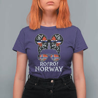 Ro Ro Norwegian Viking Ship Messy Bun Girl T Shirt For Women