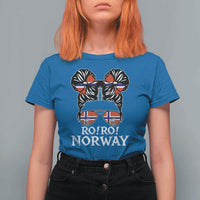 Ro Ro Norwegian Viking Ship Messy Bun Girl T Shirt For Women