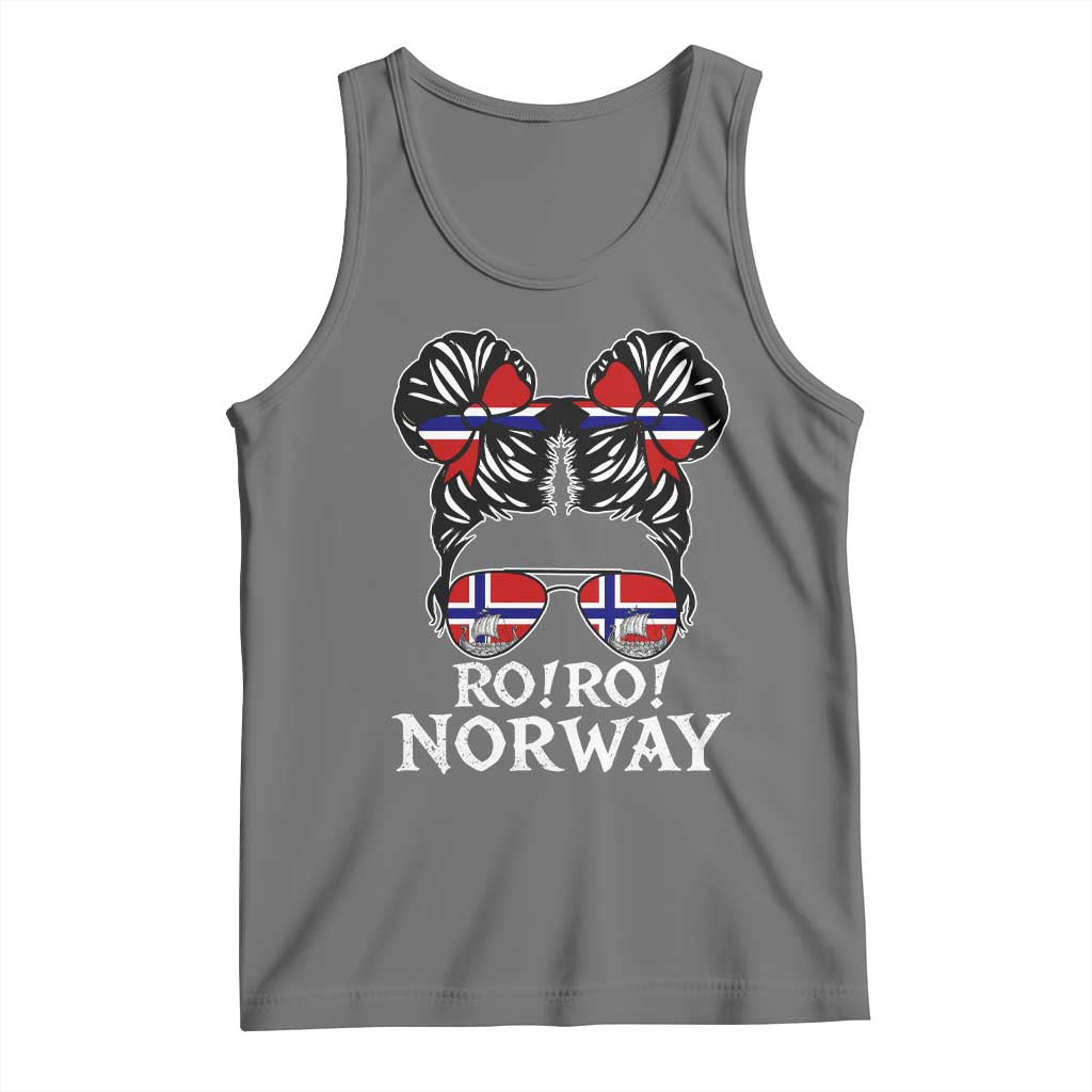 Ro Ro Norwegian Viking Ship Messy Bun Girl Tank Top