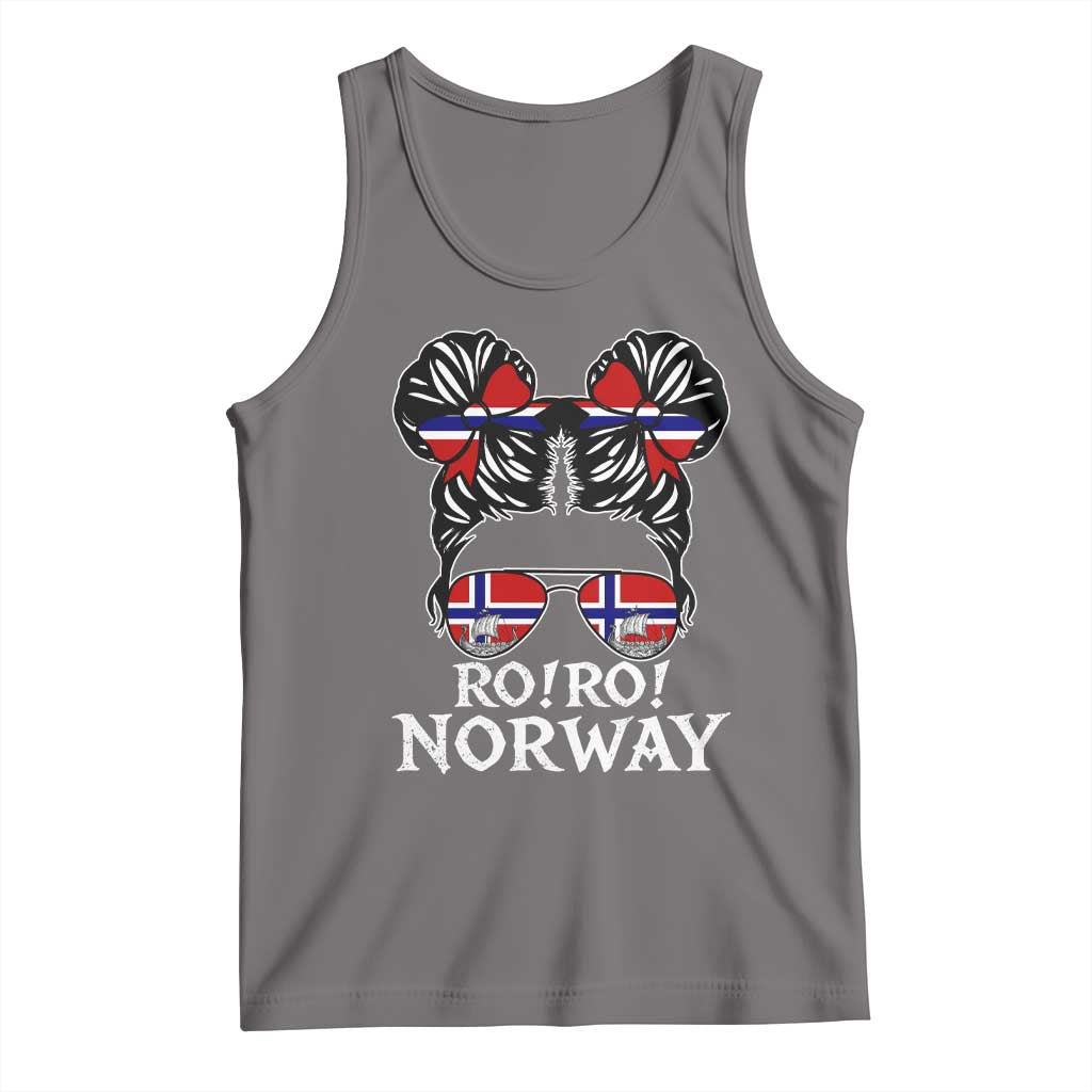 Ro Ro Norwegian Viking Ship Messy Bun Girl Tank Top