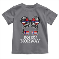 Ro Ro Norwegian Viking Ship Messy Bun Girl Toddler T Shirt